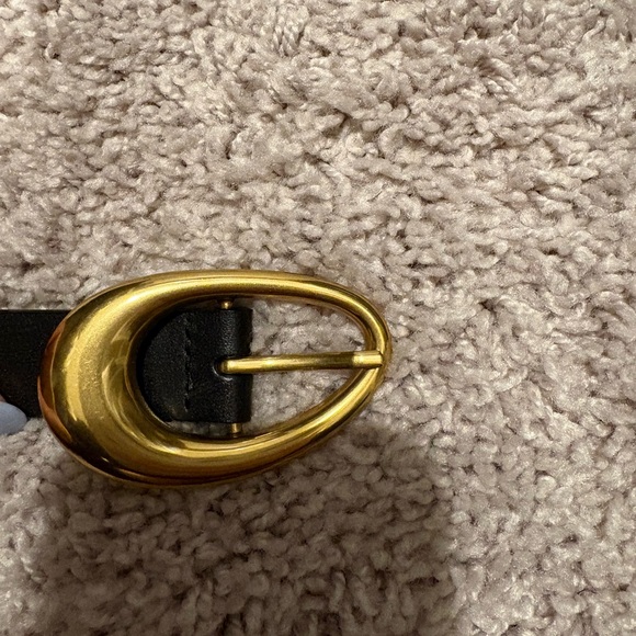 Aritzia Perennial Solid Brass Leather Belt - Picture 3 of 4